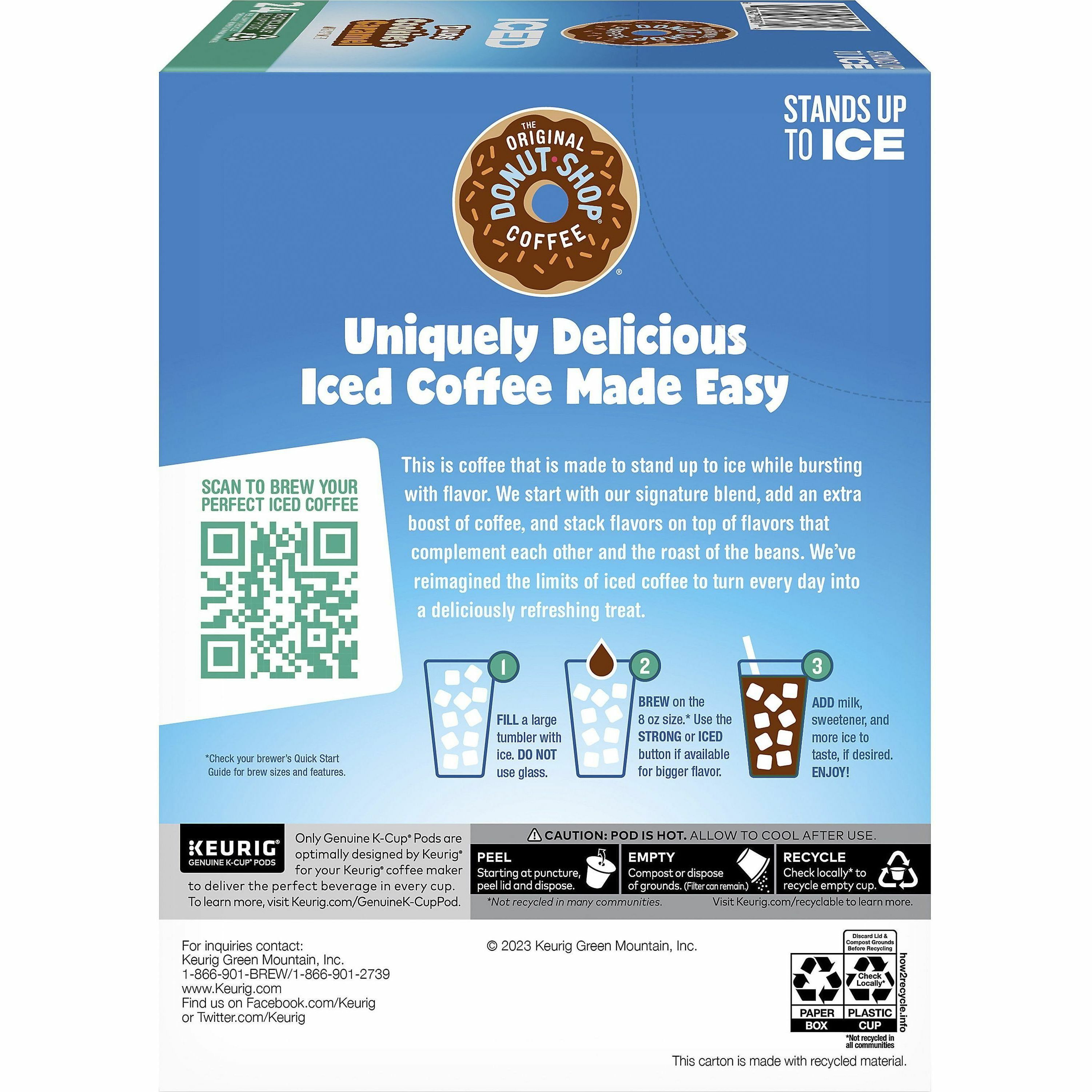 The Original Donut Shop® K-Cup Iced Duos Cookies and Caramel Coffee ...