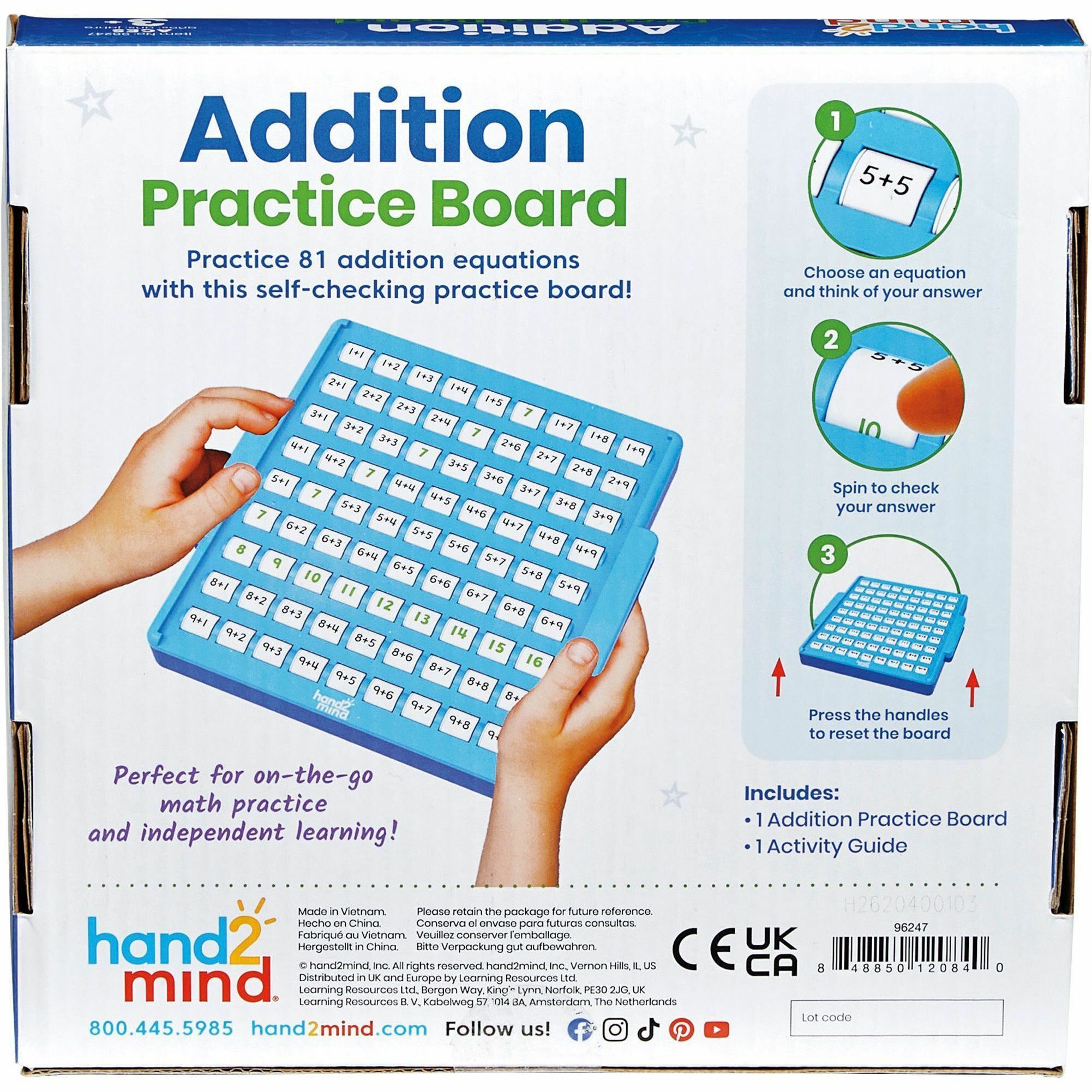 Learning Resources Addition Skills Practice Board | Total Office Source