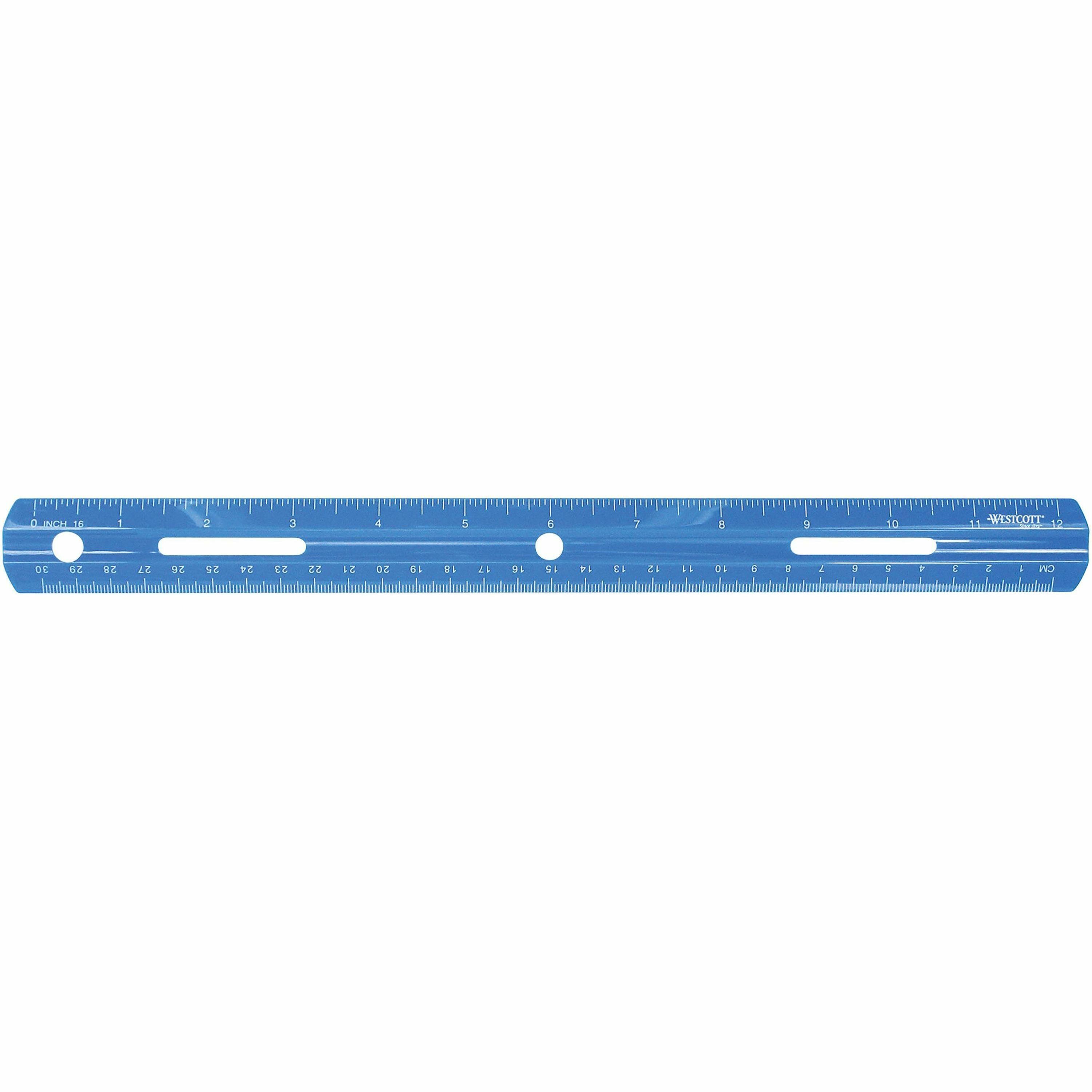 18 in. Stiff Ruler Features 1/16 in. and mm graduations, Durable stainless  steel