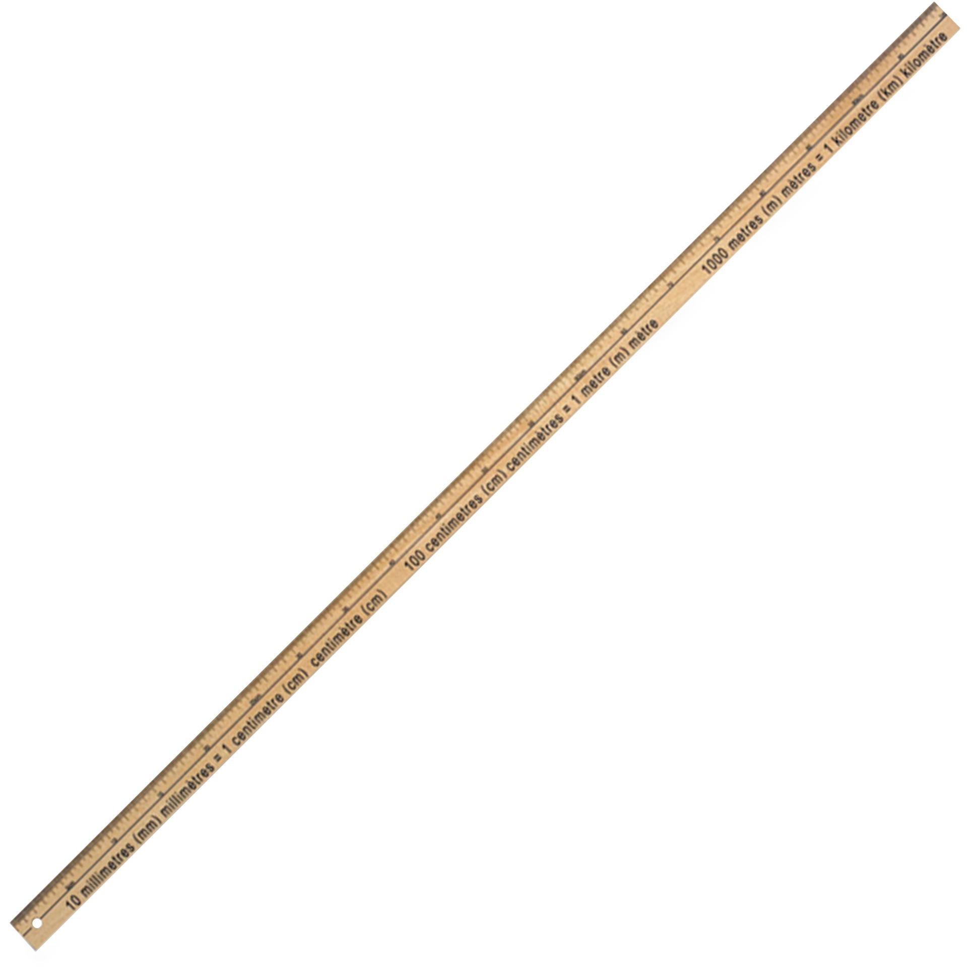 Wooden Meter Stick w/ Plain Ends - each