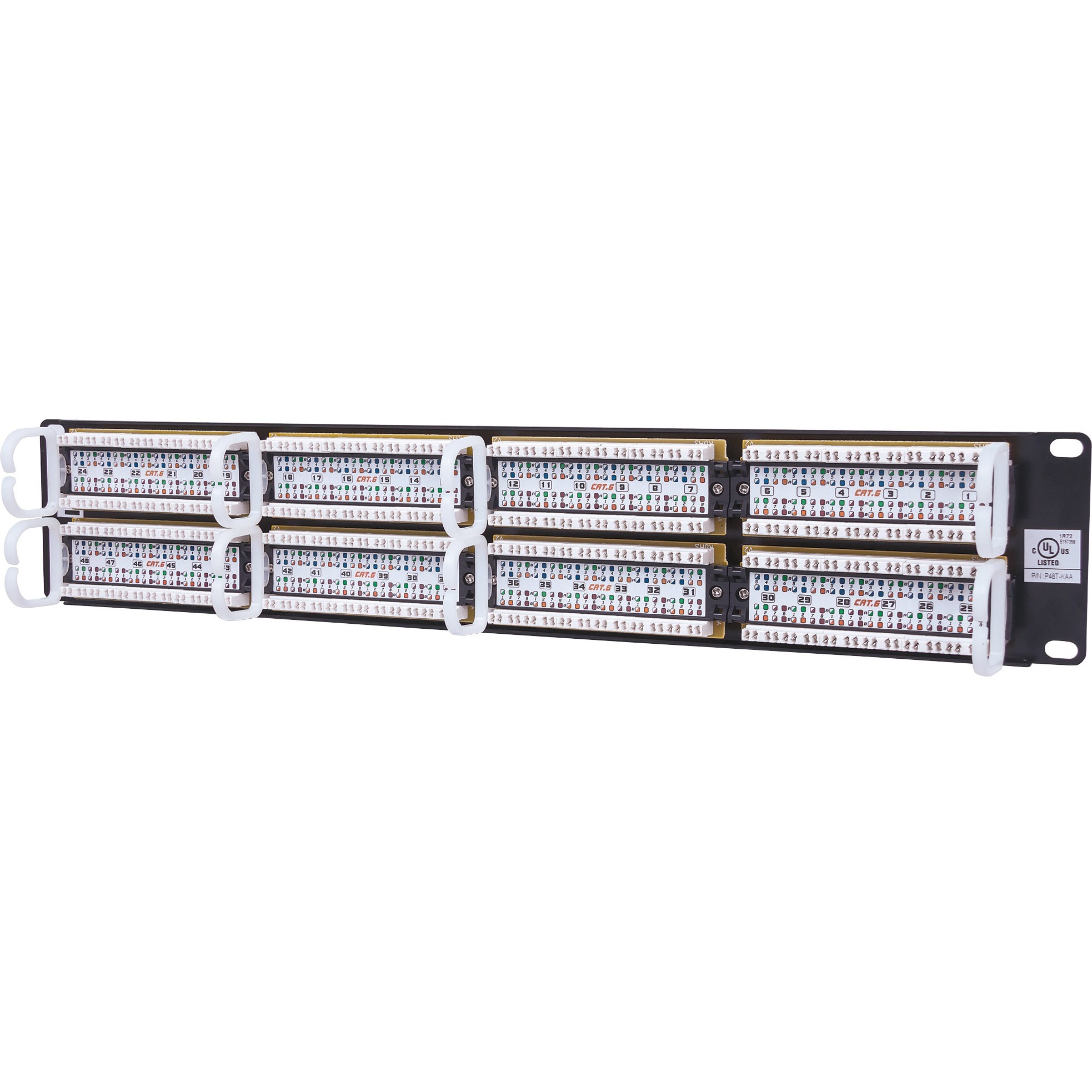 PATCH PANEL - NETWORKING / PORTS QTY: 48 - FOR USE WITH UNSHIELDED TWISTED PAIR — rear view