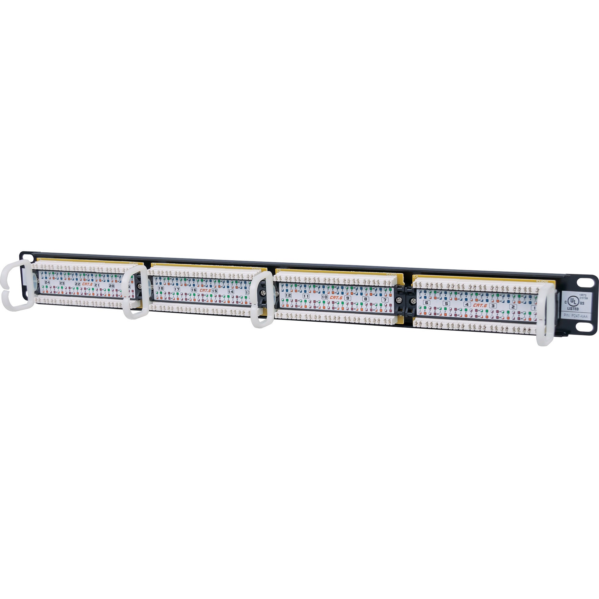 PATCH PANEL - NETWORKING / PORTS QTY: 24 - SUPPORTS 22 TO 26 AWG STRANDED AND SO — rear view