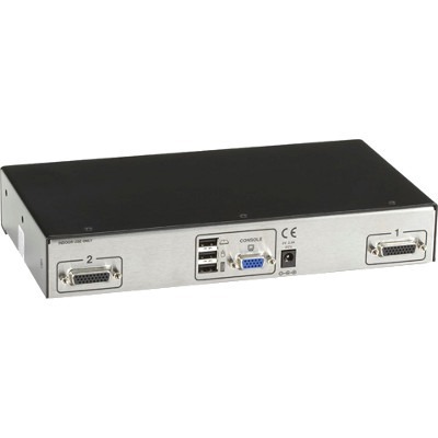 Black Box SW2006A-USB-EAL VGA USB KVM switch with TEMPEST Level I qualification — rear view