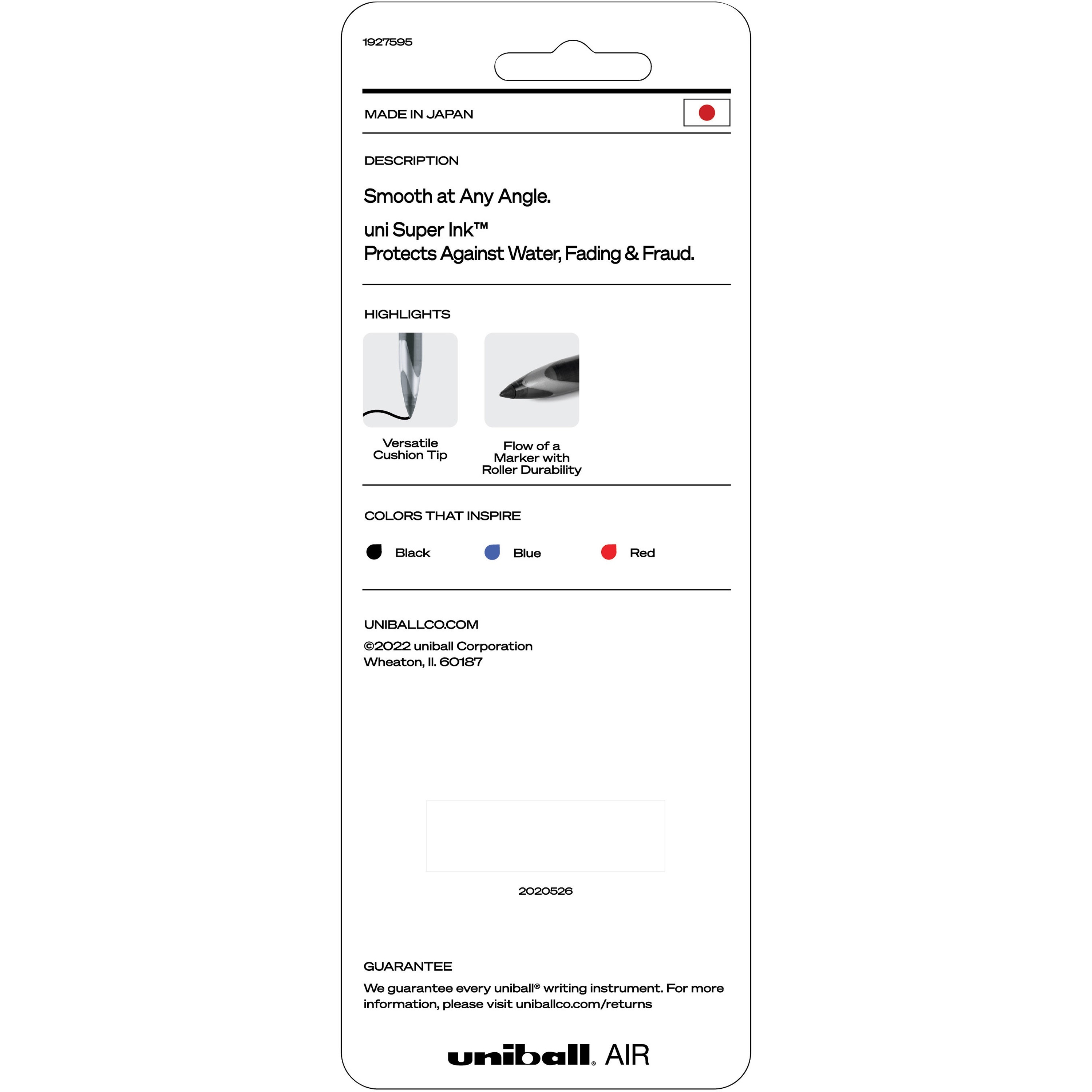 uni® Air Porous Rollerball Pens