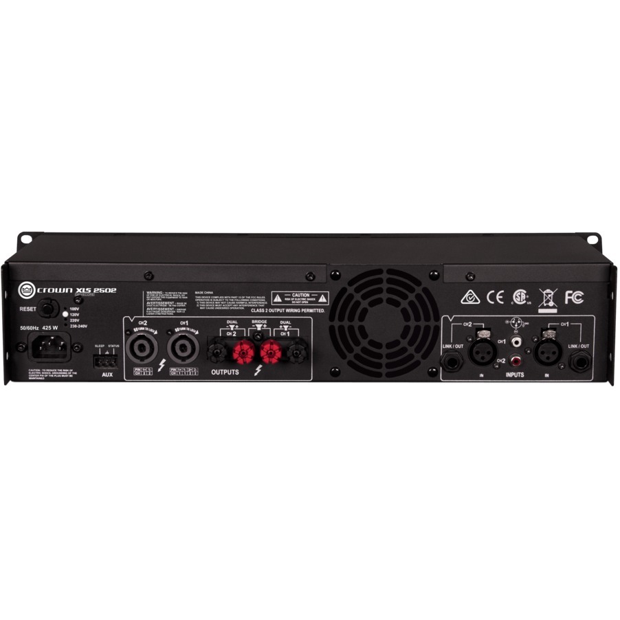 CROWN 2x775W Power Amplifier — rear view