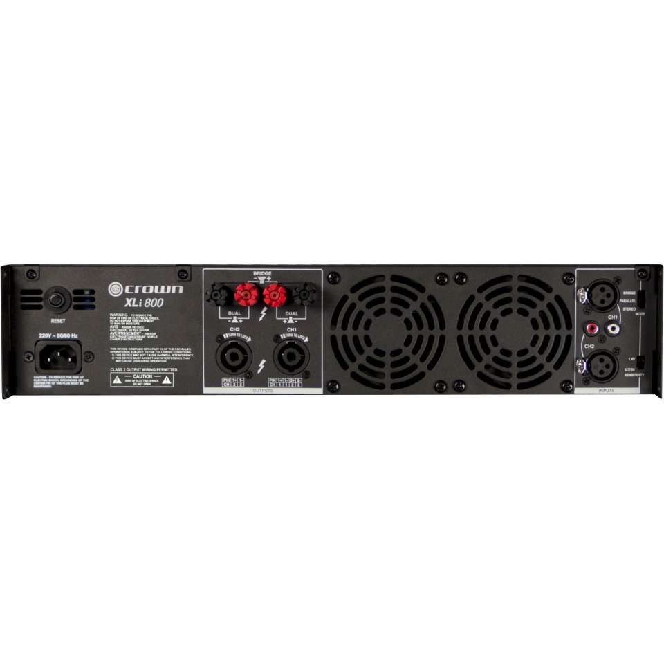 CROWN 2x300W Power Amplifier — rear view