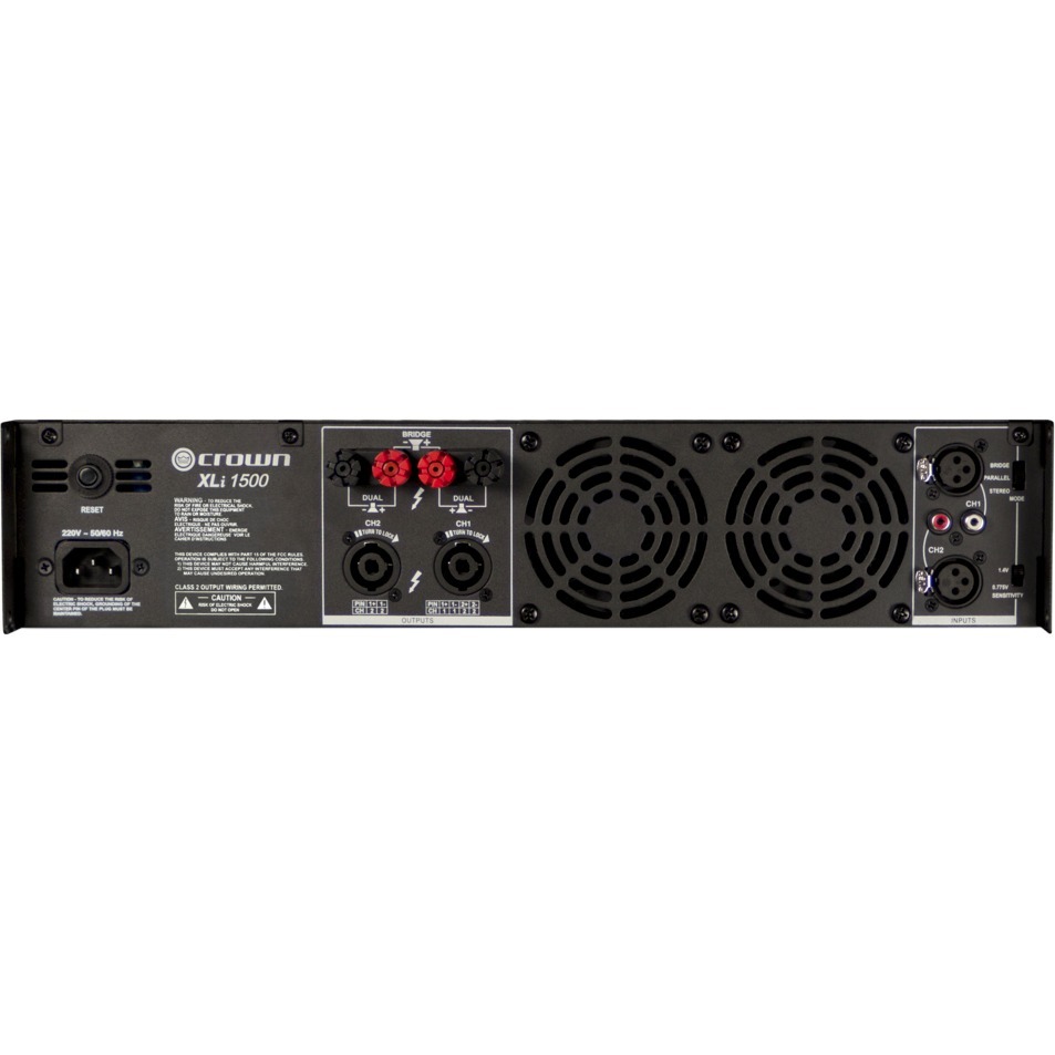 CROWN 2x450W Power Amplifier — rear view