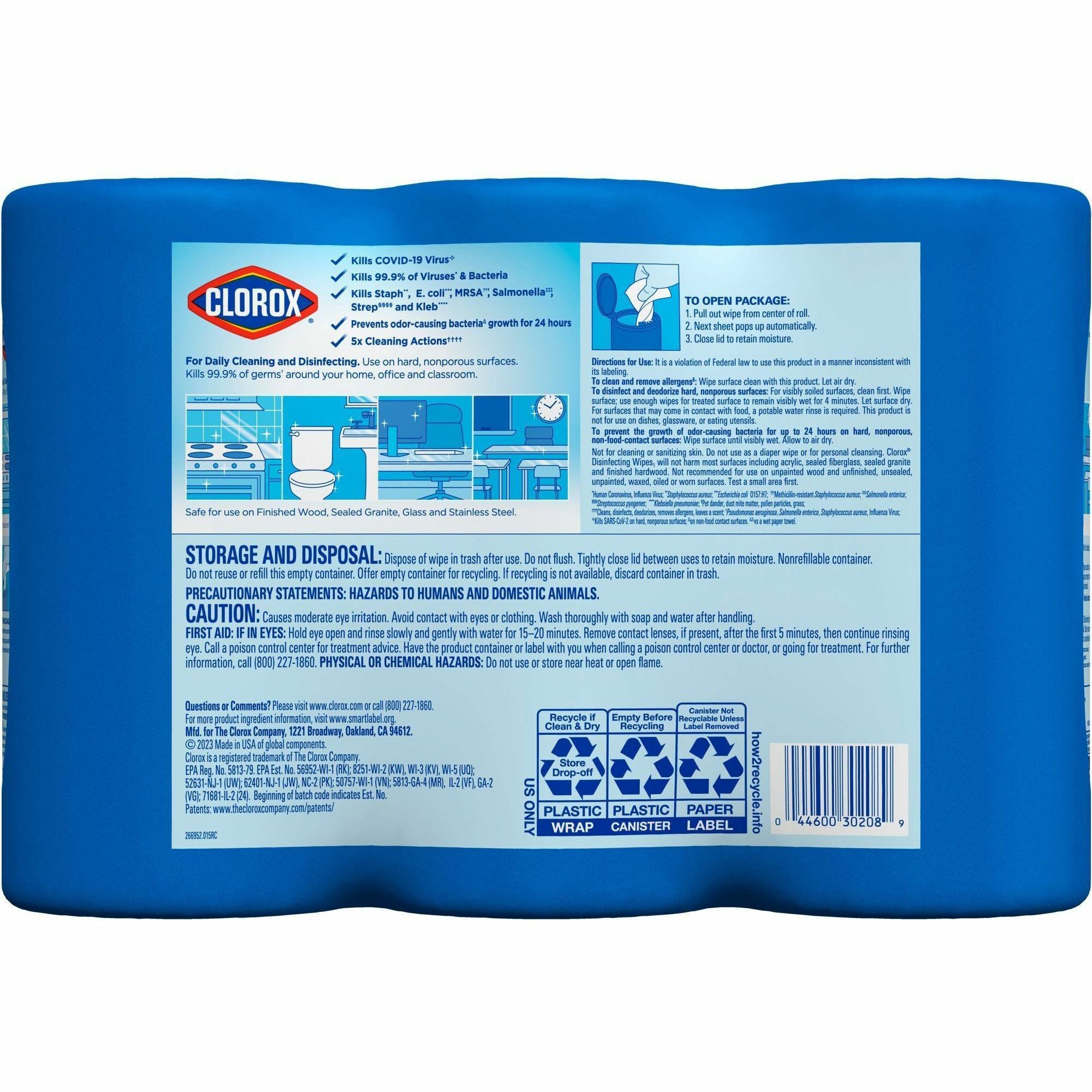 Clorox Disinfecting Bleach Free Cleaning Wipes, Value Pack Crisp  Lemon/Fresh Scent