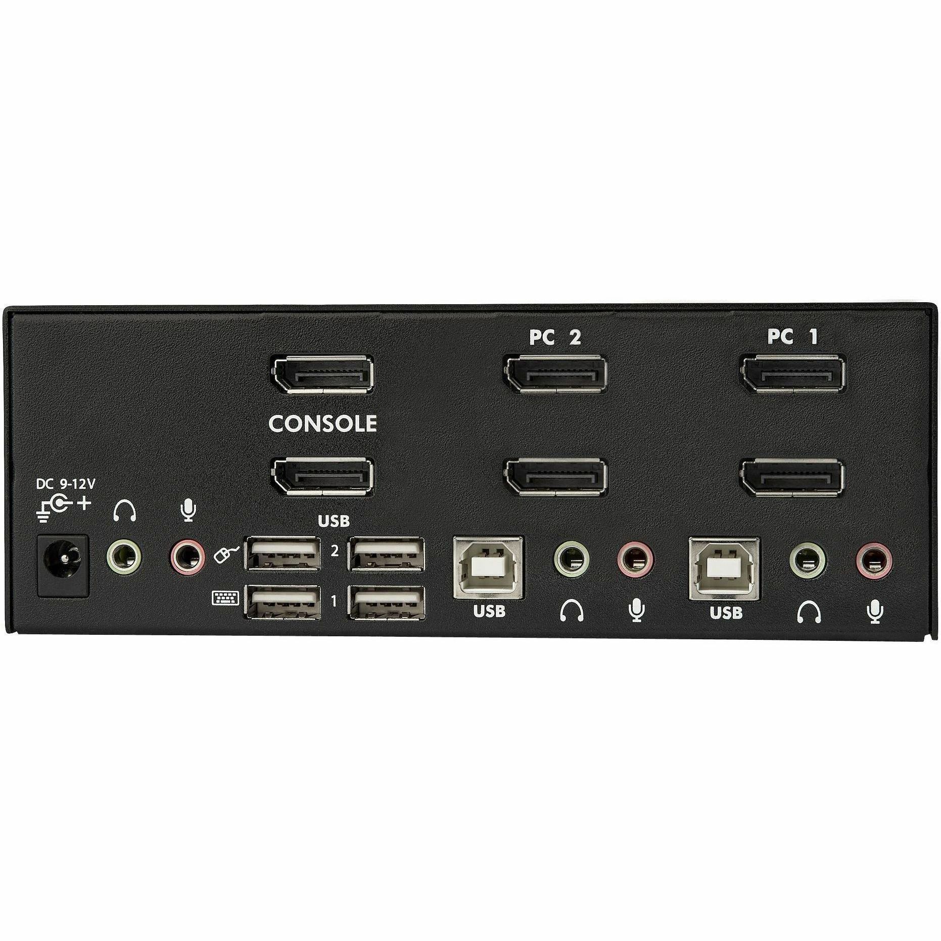 KVM-switch Voor 2 Computers En 2 Schermen – Ondersteunt 8K@60Hz, 4K@120Hz & USB 3.0 | Schakel Tussen PC’s Met 1 Druk Op De Knop