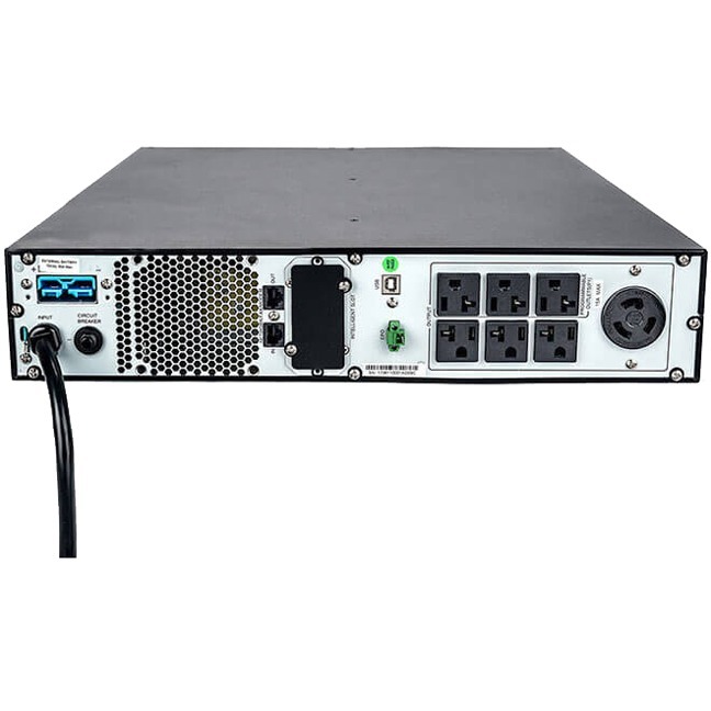 Vertiv Liebert PSI5 2200 1920W 120VAC rack-tower UPS with RDU120 card — rear view