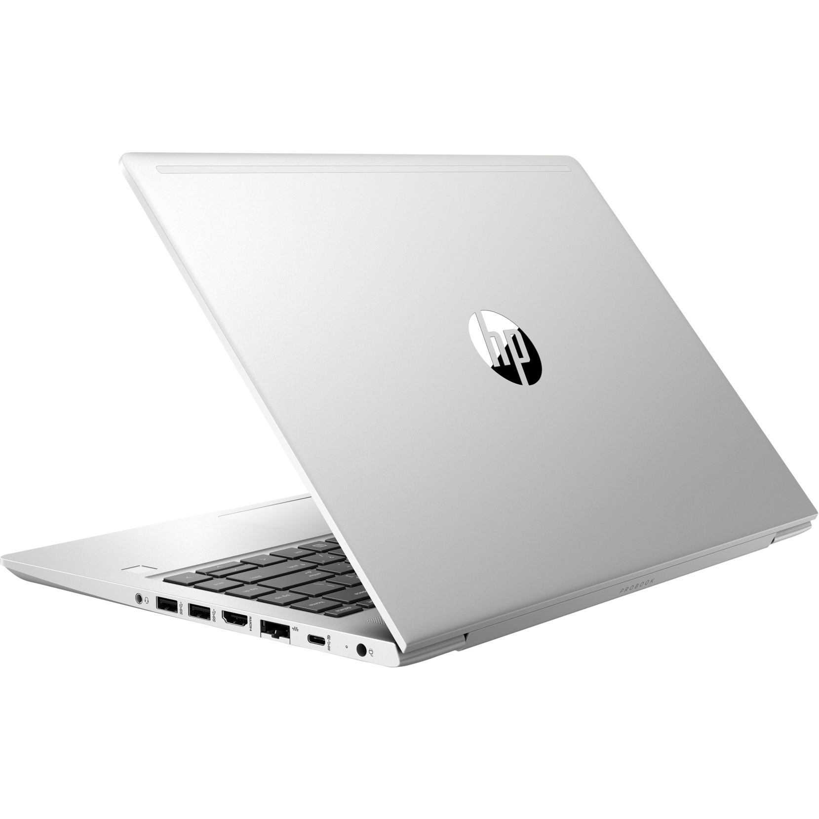 HP SmartBuy mt22 14-inch business notebook with Intel Celeron 5205U, 8 GB RAM, and 128 GB SSD — rear view