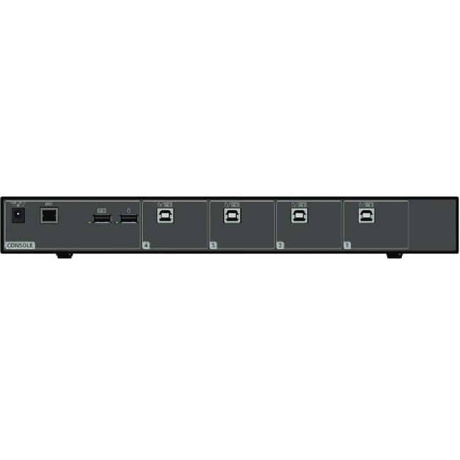 Vertiv 4P SC KM DP H UNIV 4-port DisplayPort KVM switch for rack mount use — rear view