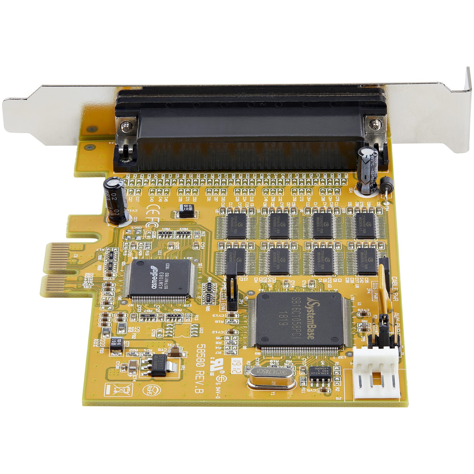 8Port PCI Express RS232 Serial Adapter Card PCIe to