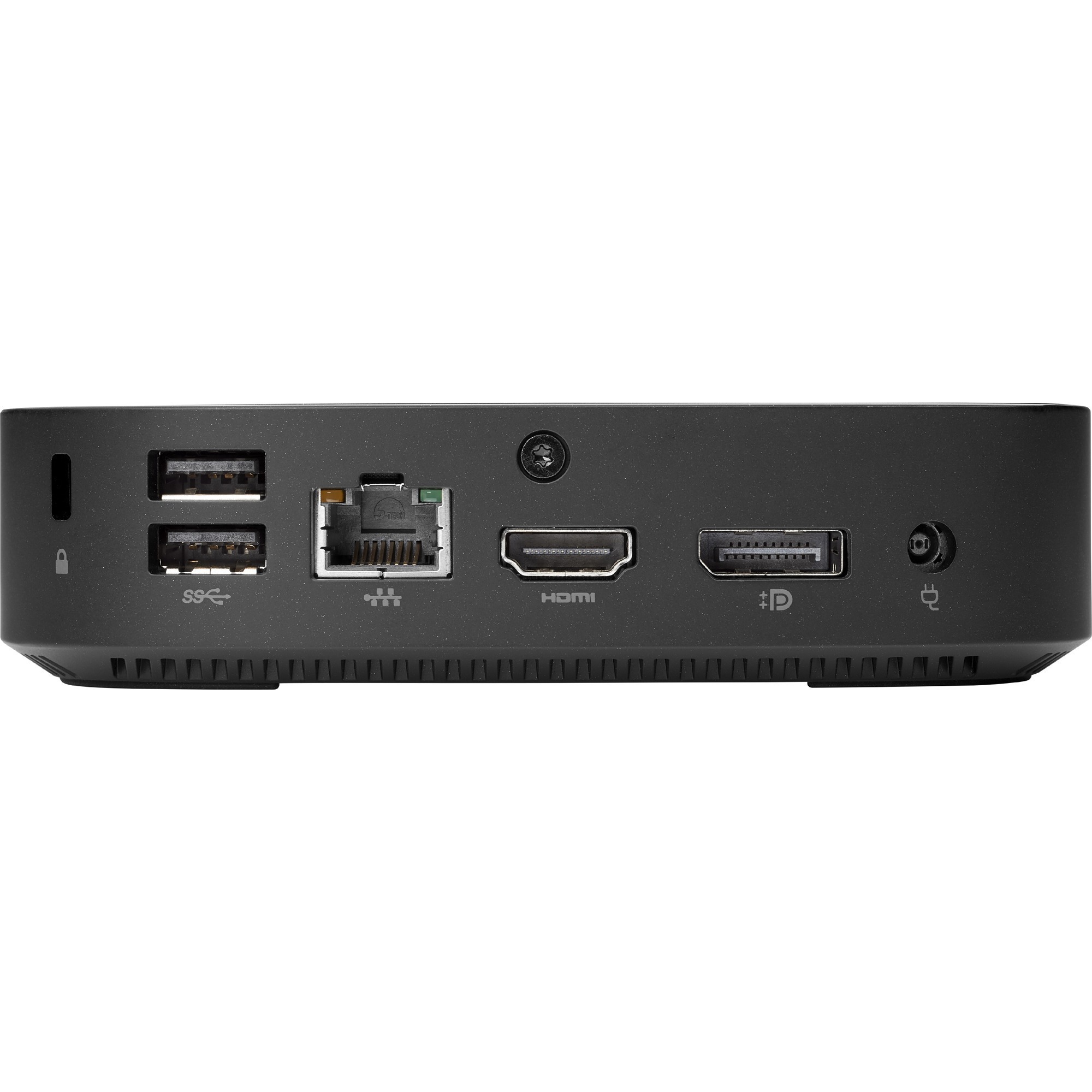 HP t430v2/W19/WTC compact thin client for enterprise virtual desktop access — rear view