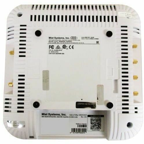 Juniper Mist AP43E AP bundle with 5-year 2-service subscription for indoor wireless deployments — rear view