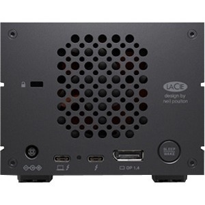 Seagate 40TB desktop RAID array with Thunderbolt 3 and USB 3.1 connectivity — rear view