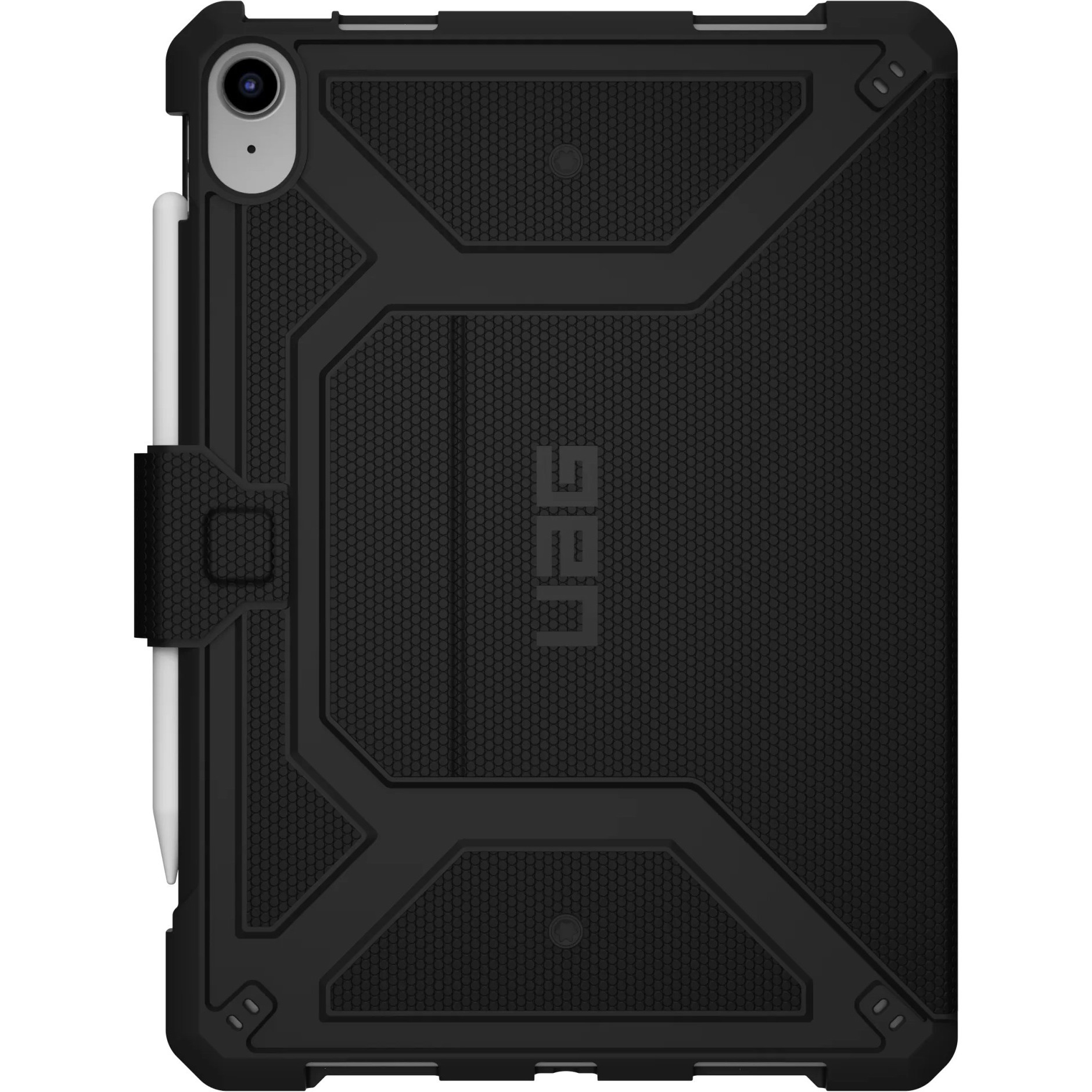 Black UAG Metropolis case for Apple iPad 11 A16 and 10.9-inch 10th Gen tablet — rear view