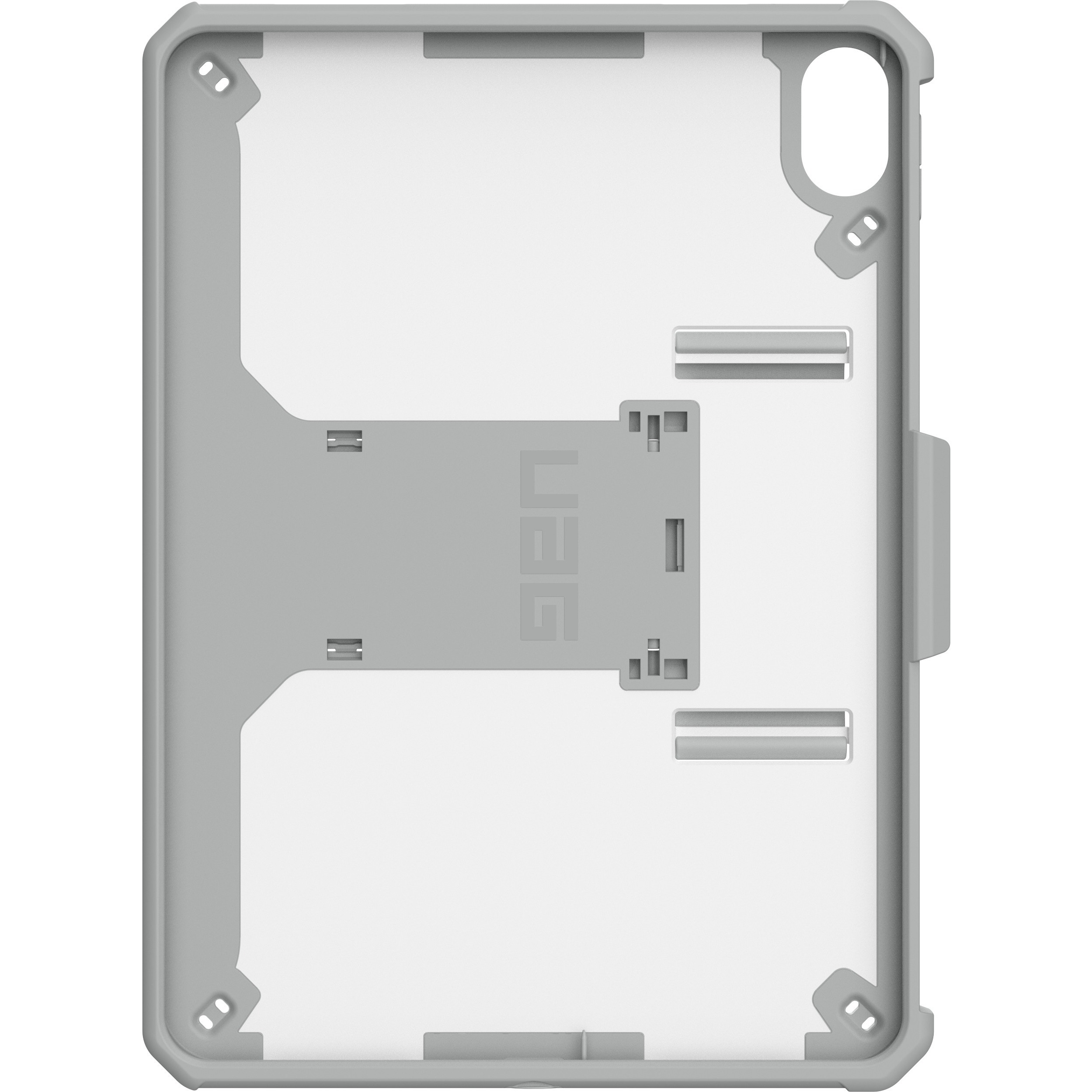 White UAG Scout Healthcare case for Apple iPad 11 A16 and 10.9-inch 10th Gen tablet — rear view