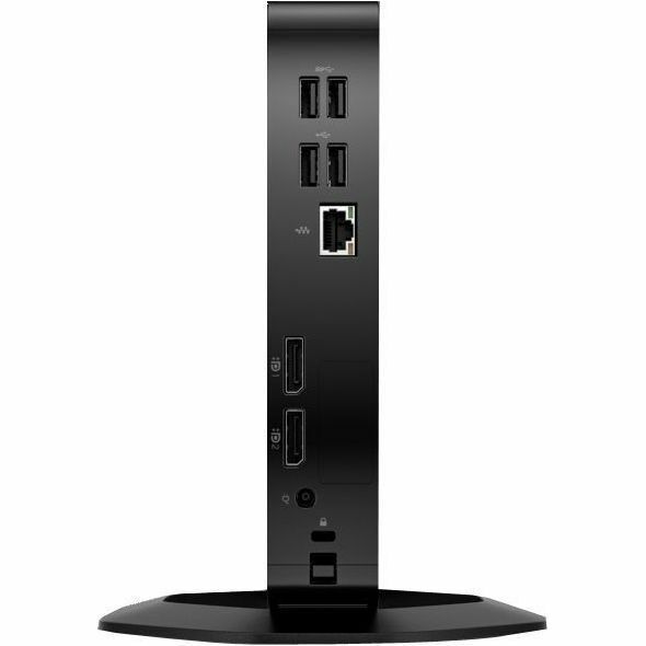 HP Pro t550 thin client desktop with 8 GB RAM and 256 GB flash storage for enterprise VDI — rear view