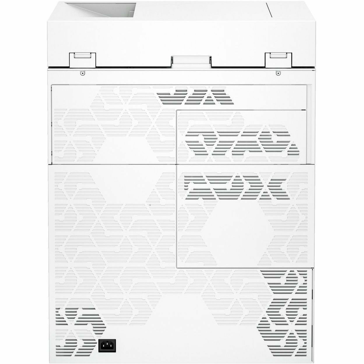 HP Color LaserJet Enterprise MFP 6800dn multifunction color laser printer for office document workflows — rear view