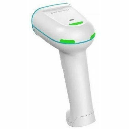 Honeywell 1962HC battery-free white handheld USB scanner kit with HD focus for healthcare workflows — rear view
