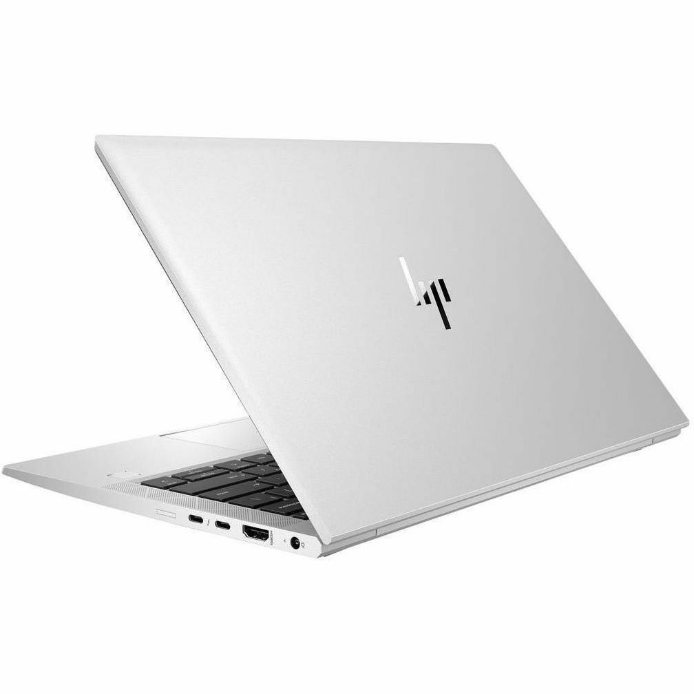 Refurbished HP EliteBook 830 G7 business laptop with 13.3-inch Full HD display, Intel Core i7, and Windows 11 Pro — rear view