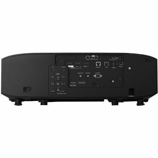 Epson ProAV EBPQ2010B black 10,000 lumen 4K laser projector for ProAV installations — rear view
