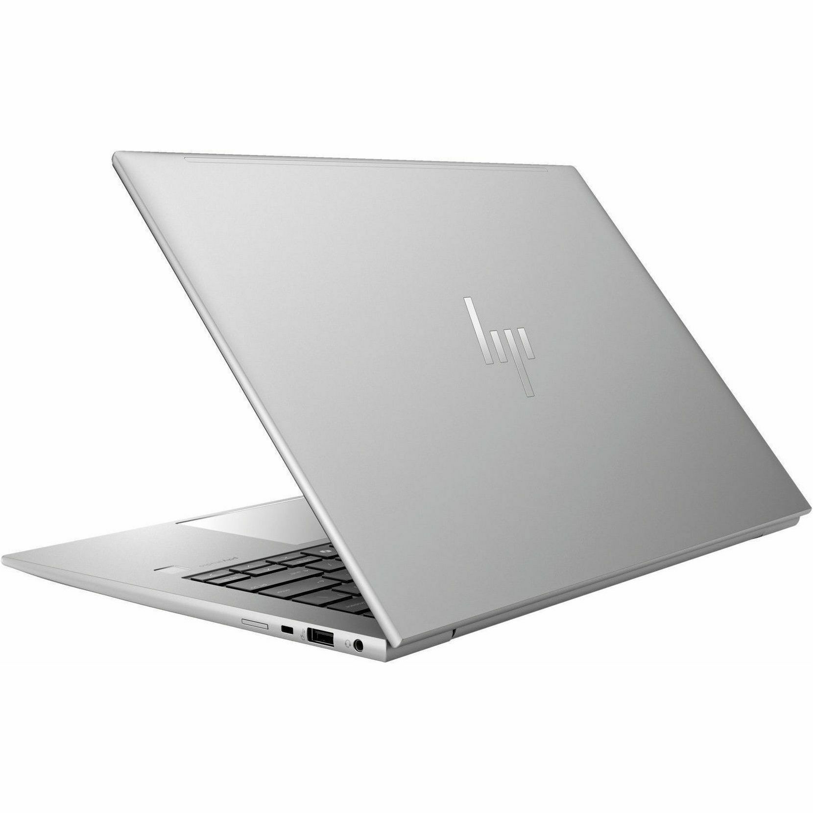 HP ZBook Firefly 14 G11 mobile workstation in Nouvelle Silver with 14-inch WUXGA display — rear view
