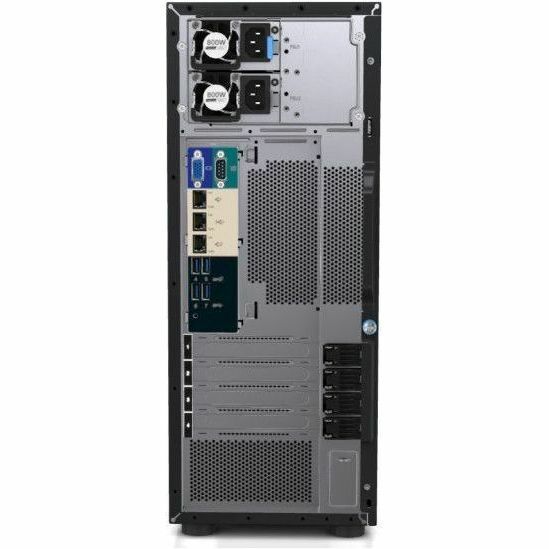 Lenovo ThinkSystem ST250 V3 tower server with Intel Xeon E-2456 processor and 16 GB memory — rear view