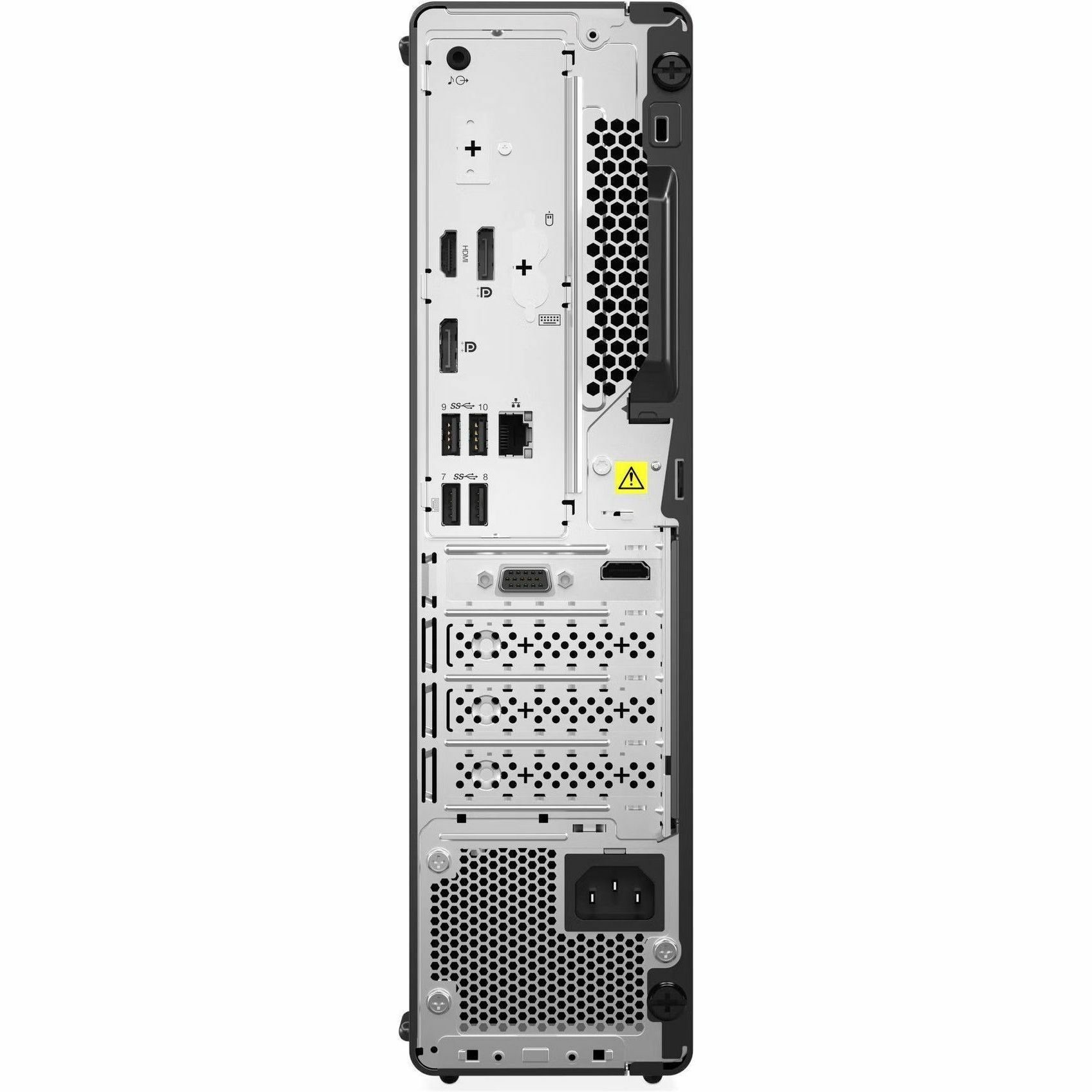 Lenovo ThinkCentre M90s Gen 5 business desktop with Intel Core i9-14900 and 64 GB RAM — rear view