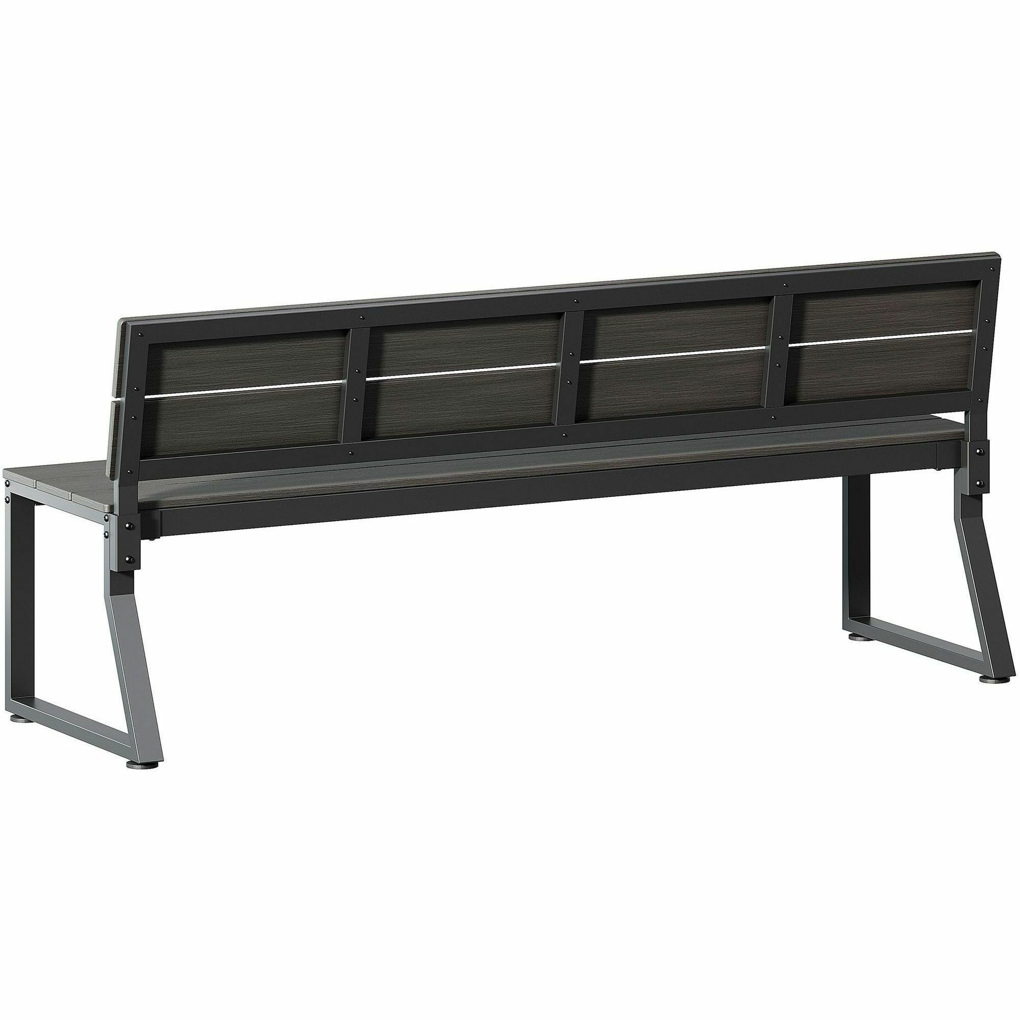 LLR 42671 | Lorell Faux Wood Outdoor Bench - Lorell Furniture