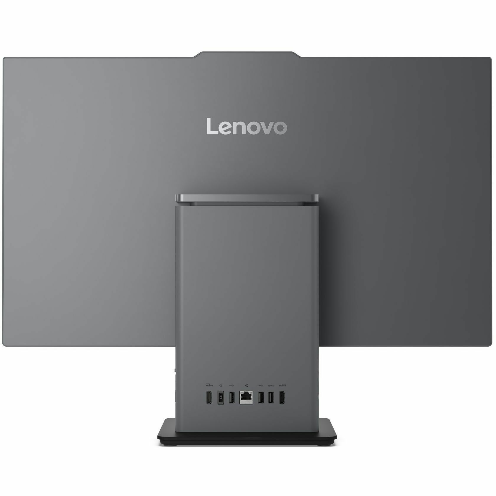 Lenovo 27-inch all-in-one desktop with Core i7 processor and 32 GB RAM for premium office productivity — rear view