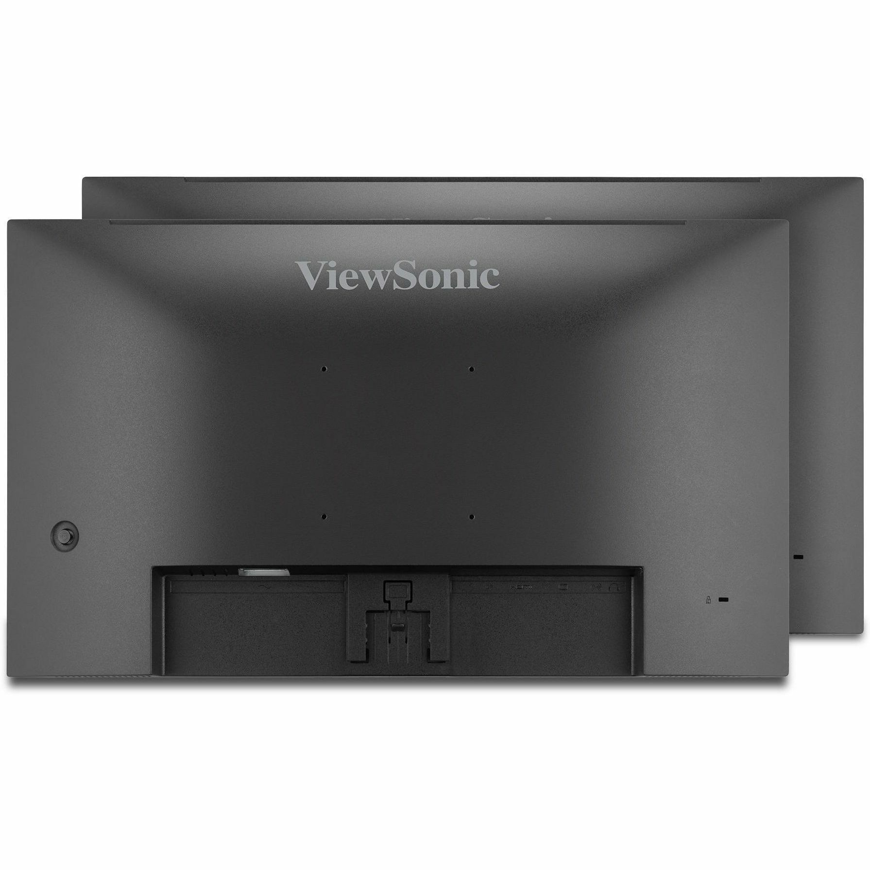 ViewSonic 24-inch IPS dual pack monitors with 1080p resolution and HDMI, DisplayPort, and VGA connectivity — rear view