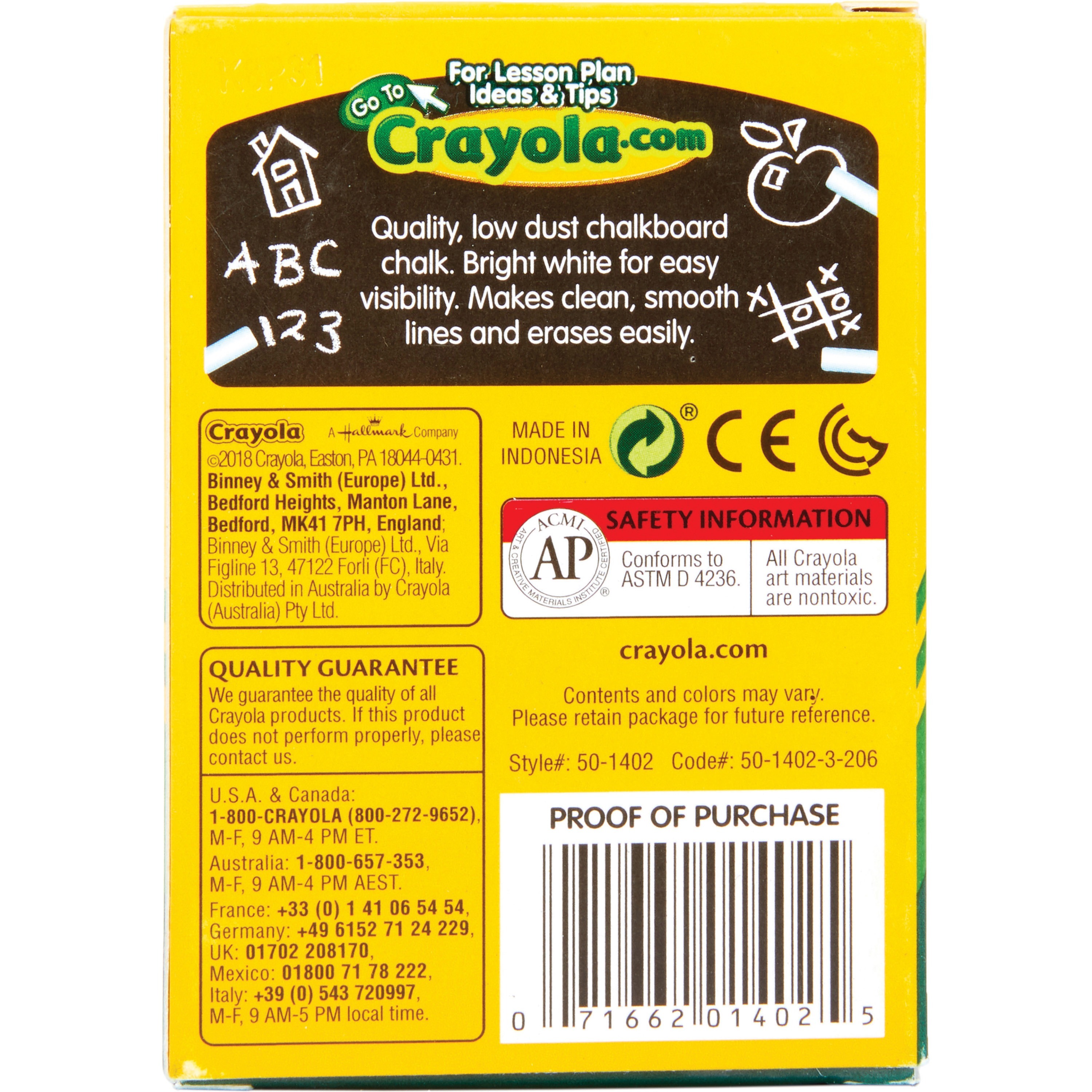Crayola Colored Chalk - 3.3 Length - 0.4 Diameter - Assorted - 12 / Box