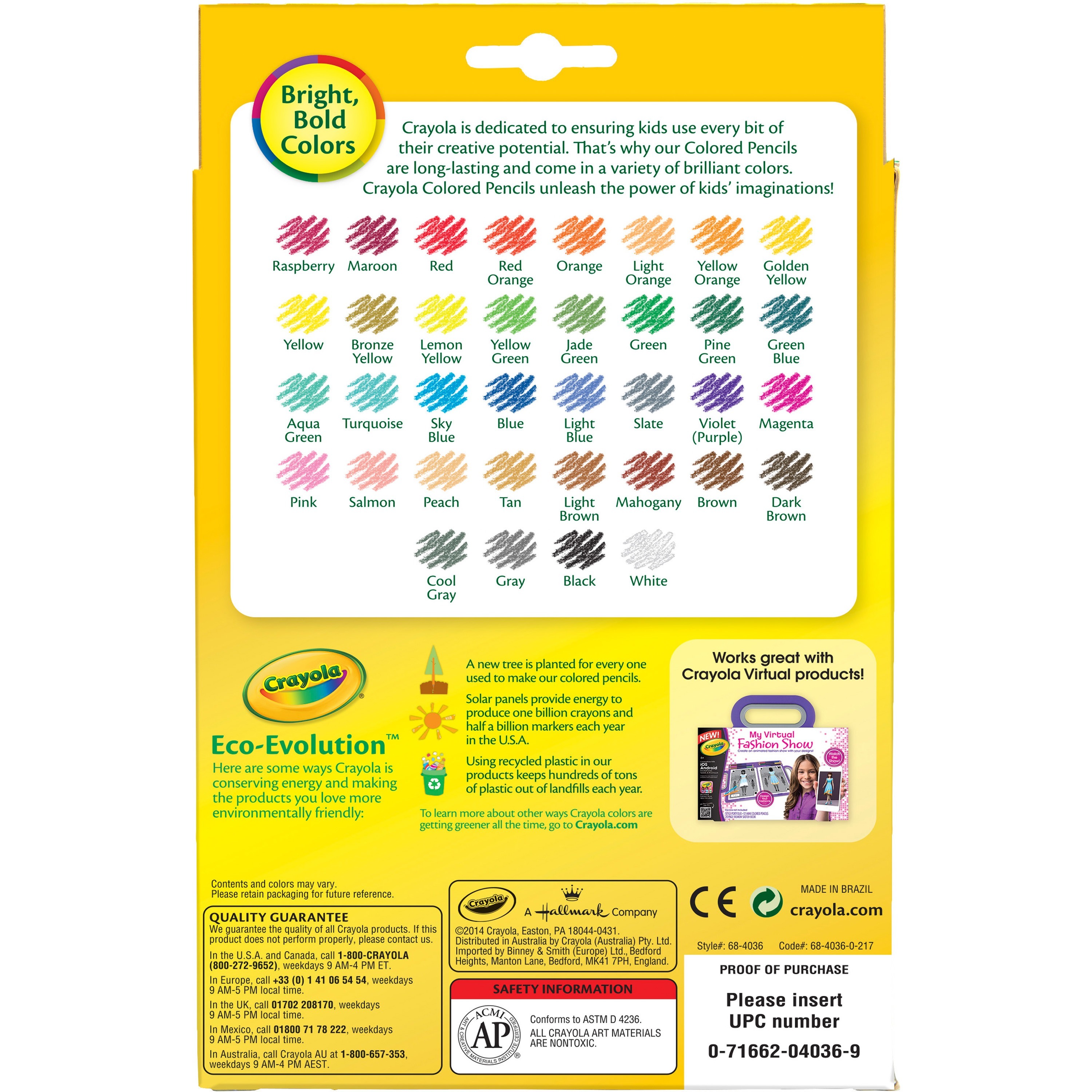 Crayola Colored Pencils 50 Count Nontoxic Bright Bold Colors New
