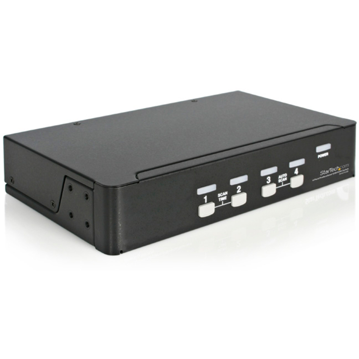 StarTech 4 Port Professional VGA USB KVM Switch with Hub, TAA