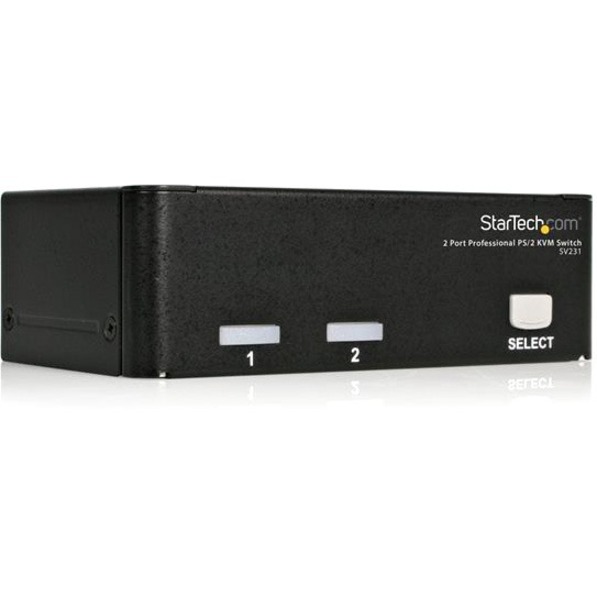 StarTech.com 2 Port Professional PS/2 KVM switch - PS/2 - 2 ports - 1 local user - 1U