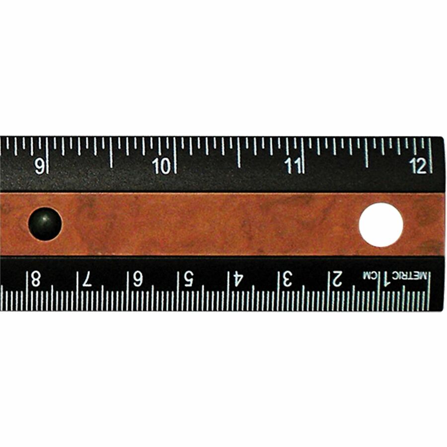 Westcott Wood Ruler Measuring Metric and 1/16 Scale