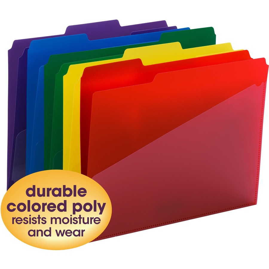 100 Pack of Bulk Colorful Paper Folders with Pockets - Wholesale Folders (100 Folders in 6 Colors)