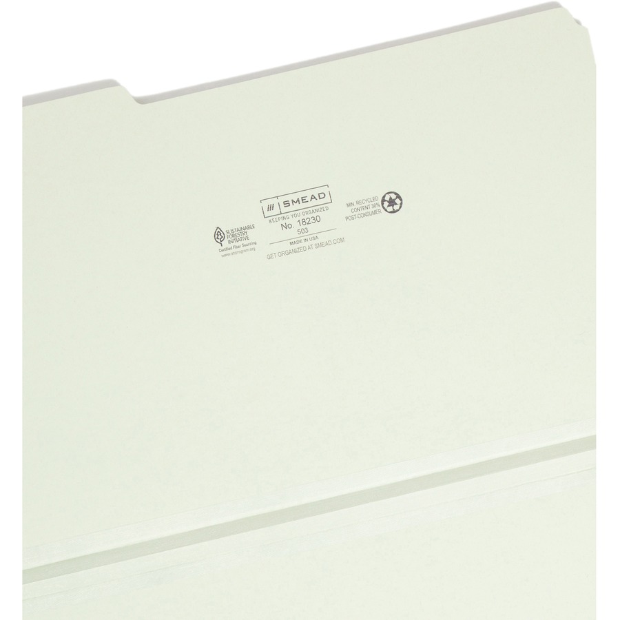Smead 1/3 Tab Cut Legal Recycled Top Tab File Folder - Expanding Files ...