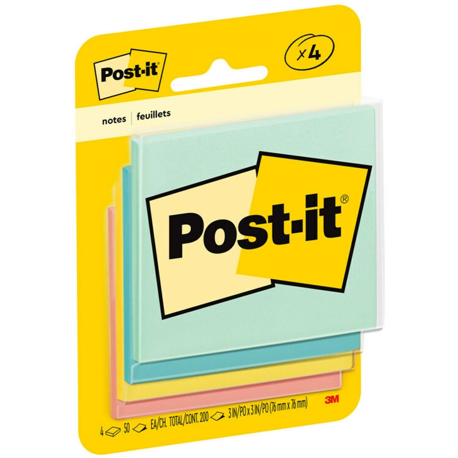 Post-it Recycled Note Pads, 1.38 x 1.88, Assorted Helsinki Colors