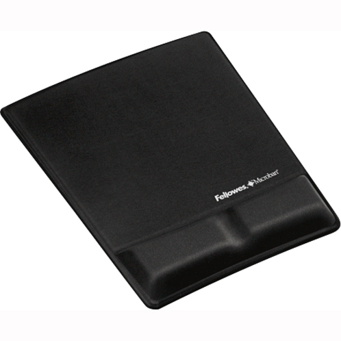Fellowes&reg; MICROBAN&reg; Memory Form Mouse Pad with Wrist Support - Black (9181201)