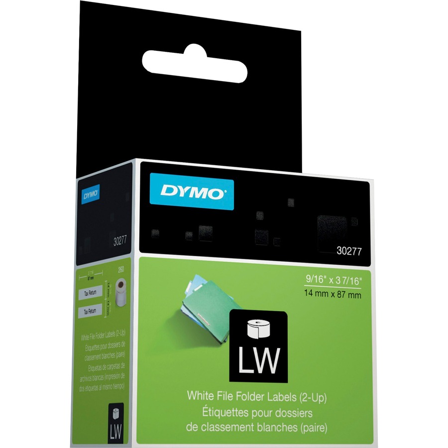 White Dymo Compatible 30277 (2-UP) File Folder Labels, Low Price!