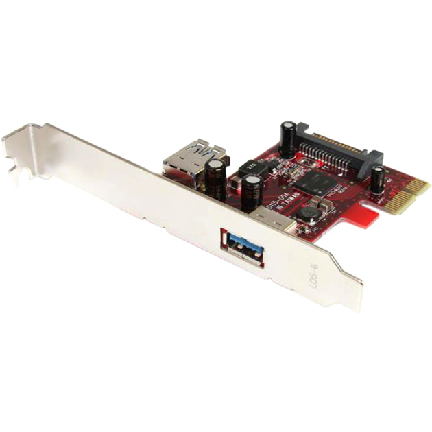 StarTech 2 port PCI Express SuperSpeed USB 3.0 Card with UASP Support, 5Gbps, 1 Internal 1 External, TAA
