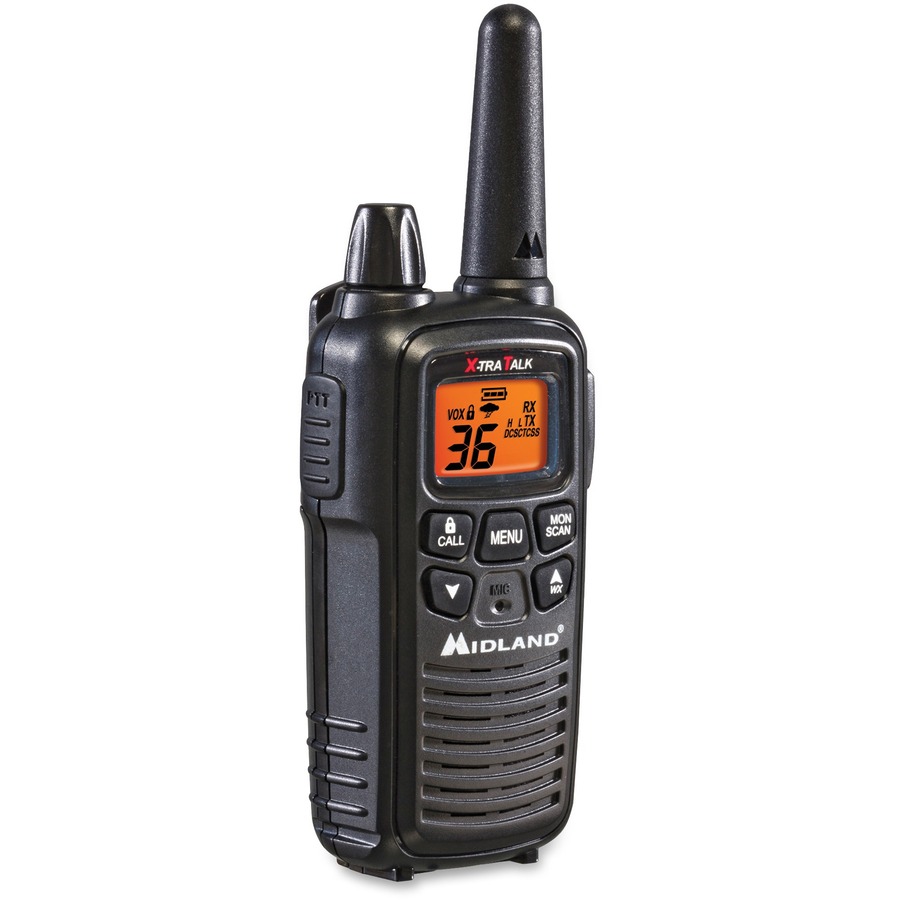 Midland LXT600VP3 Two-Way Radio 36 Radio Channels 22 GMRS/FRS Upto  158400 ft 121 Total Privacy Codes Hands-free, Silent Operation Water  Resistant