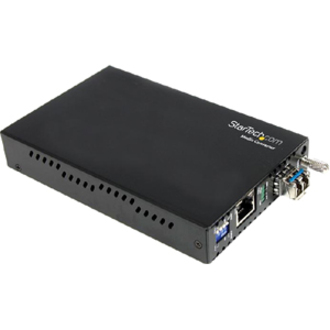StarTech Fiber Media Converter Gigabit 1000Mbps MM Fibre LC 550m, TAA