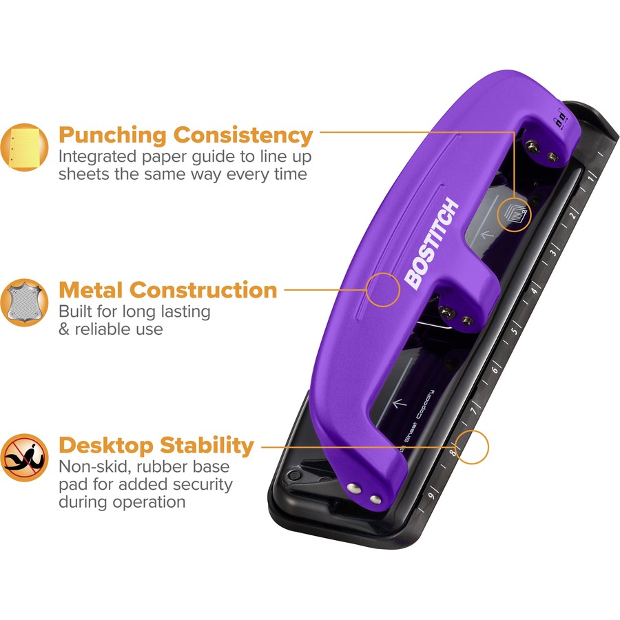 Swingline SmartTouch Low-Force 3-Hole Punch - 3 Punch Head(s