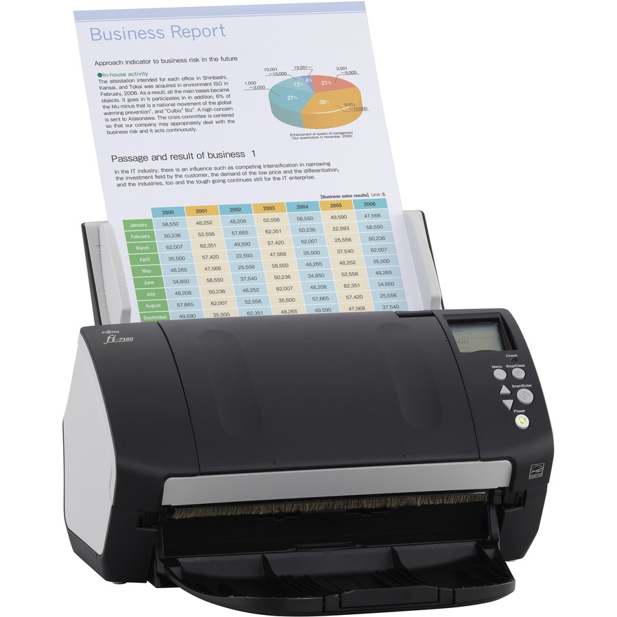 Fujitsu fi-7180 Color Duplex Document Scanner - Departmental Series - 80 ppm - 600 dpi Optical