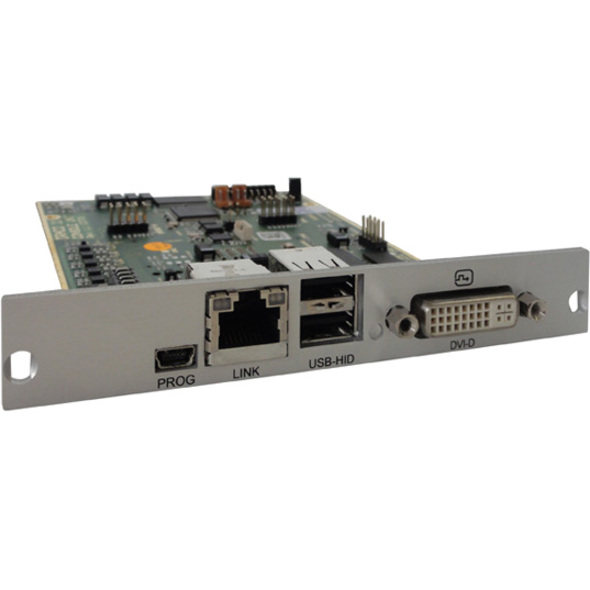 Black Box KVM Console - 1 x Network (RJ-45) - 2 x USB - 1 x DVI - Plug-in Card