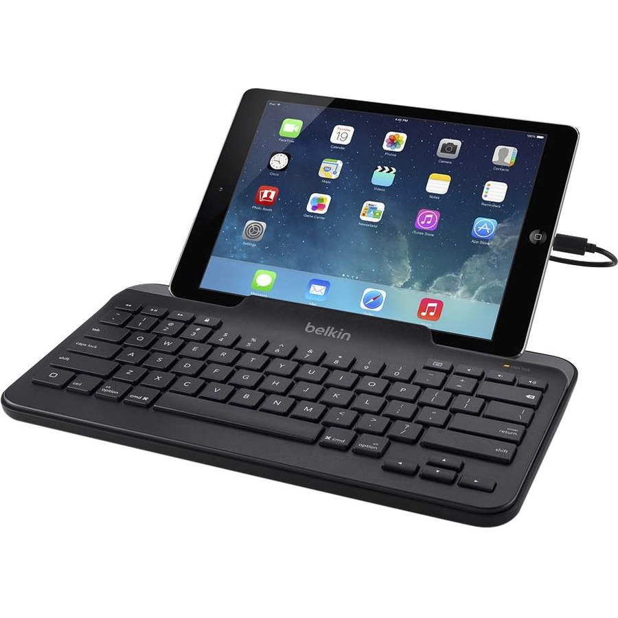 Belkin Wired Tablet Keyboard With Stand for iPad with Lightning Connector
